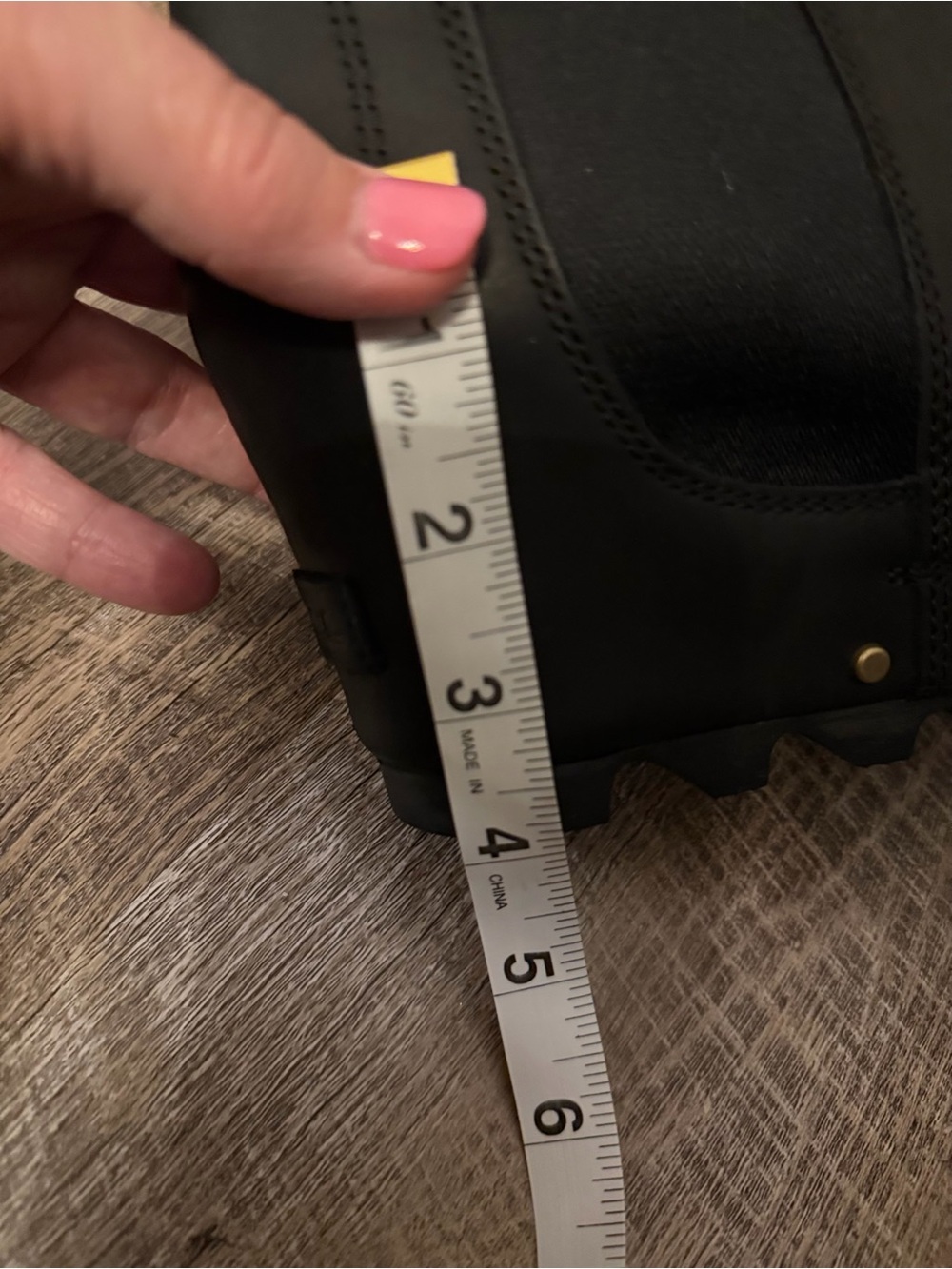 Sorel | Black Leather Wedge Ankle Boots | Waterproof - Picture 12 of 12